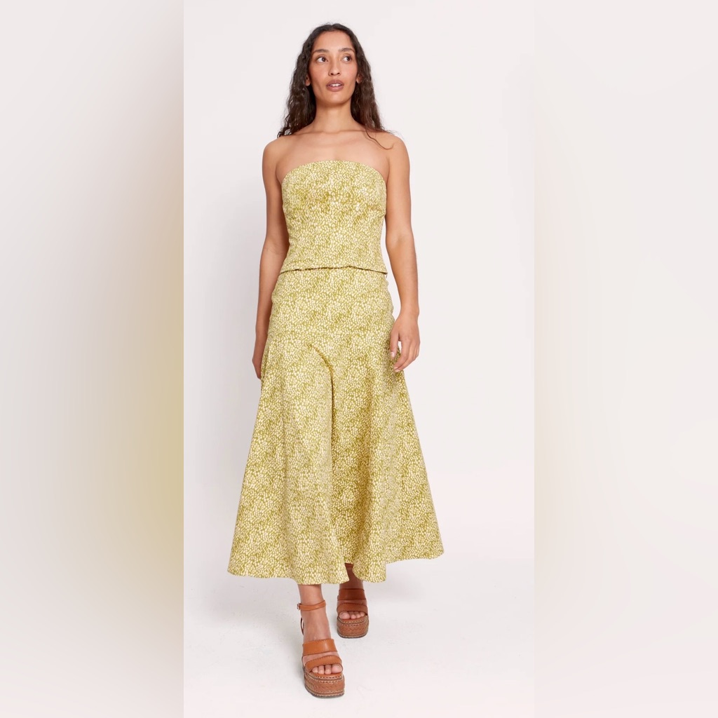 Free People X Romualda Edna Top & Rose Green Skirt Set Size Xs/S